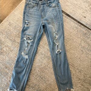 Hollister Light Blue Distressed Skinny Jeans